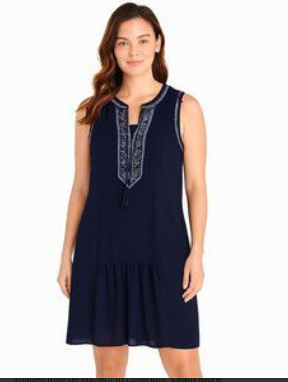 Nwt Fleure Bleue Drop Waist Navy Dress